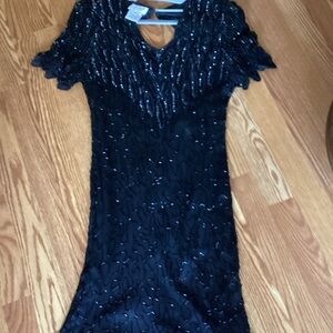 Chic Black Sequin Mini Dress